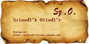 Szlovák Olivér névjegykártya